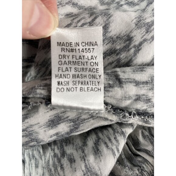 THML Dress Womens XS Navy White Ikat Print Sleeveless Pockets Boho Festival Mini - Picture 9 of 12